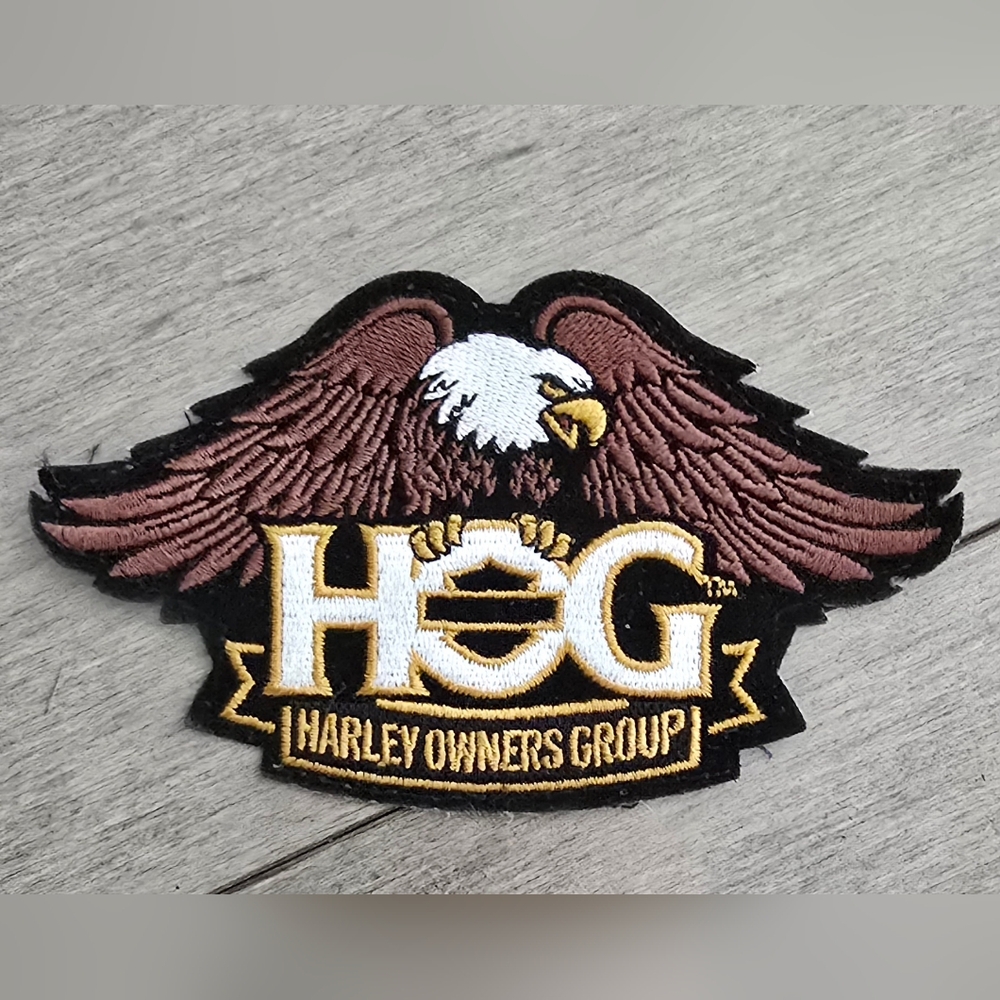 Harley-Davidson HOG Patch with Brown and Gold